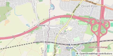 Map of Wigan, Lancashire