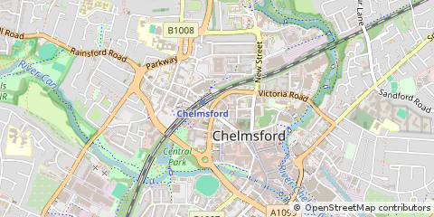 Map of Chelmsford, Essex
