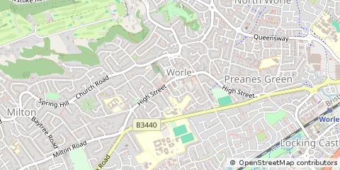 Map of Weston-Super-Mare, Avon