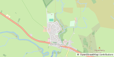Map of Otterburn, Newcastle Upon Tyne