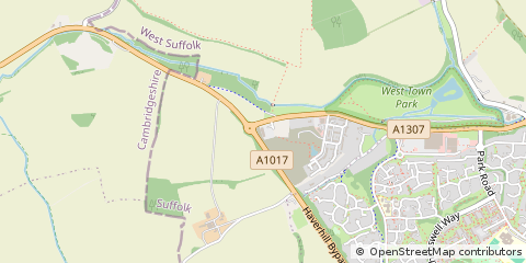 Map of Haverhill, Suffolk