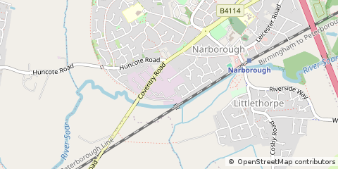 Map of Leicester, Leicestershire
