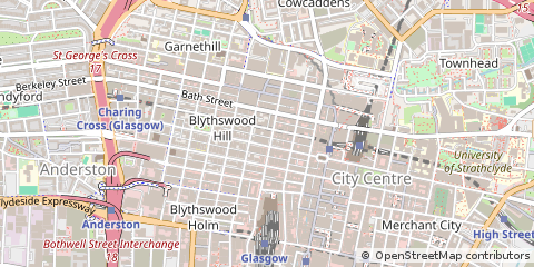 Map of Glasgow, Lanarkshire