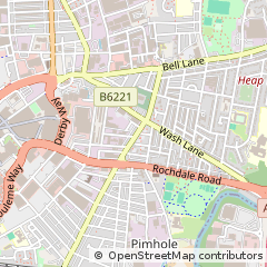 Map of Bury, Lancashire