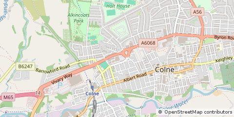 Map of Colne, Lancashire