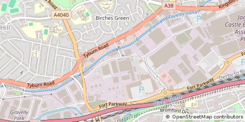 Map of Birmingham, West Midlands