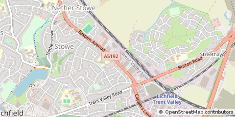 Map of Lichfield