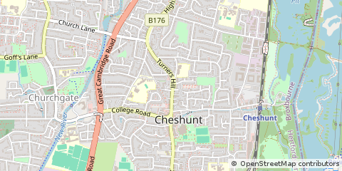 Map of Cheshunt, Herts