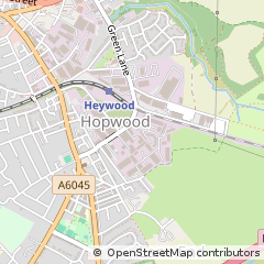 Map of Heywood, Lancashire