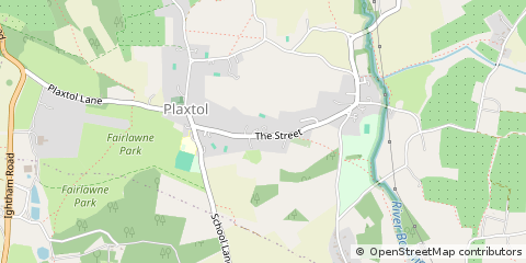 Map of Plaxtol, Sevenoaks, Kent