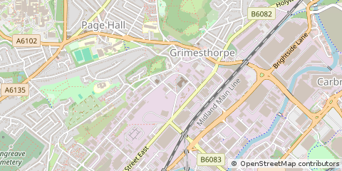 Map of South Yorkshire