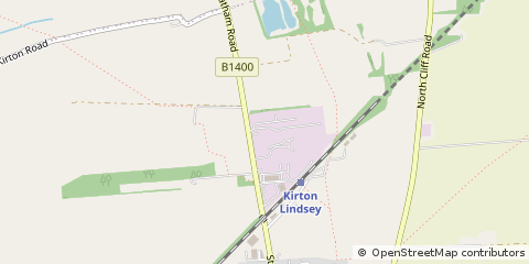 Map of Kirton Lindsey, Lincolnshire