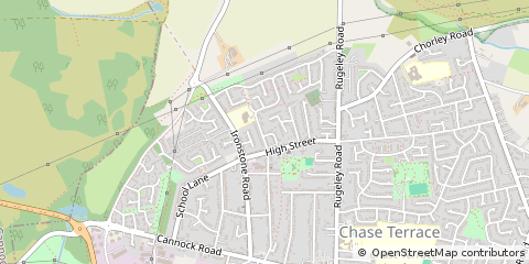 Map of Burntwood, Staffordshire