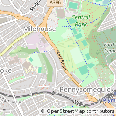 Map of Plymouth, Devon