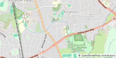 Map of Leicester, Leicestershire