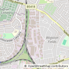 Map of Wigston, Leicestershire
