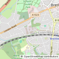 Map of Brentwood, Essex