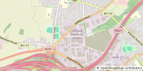 Map of Leeds, West Yorkshire