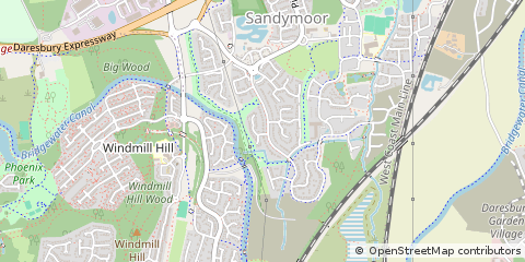 Map of Runcorn, Cheshire