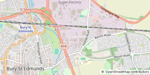 Map of Bury ST Edmunds, Suffolk