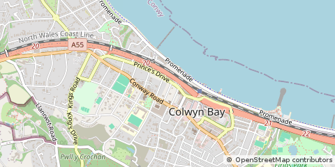 Map of Colwyn BAY, Conwy