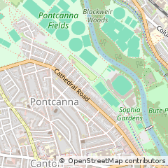 Map of Caerdydd