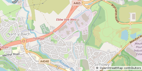 Map of Tredegar