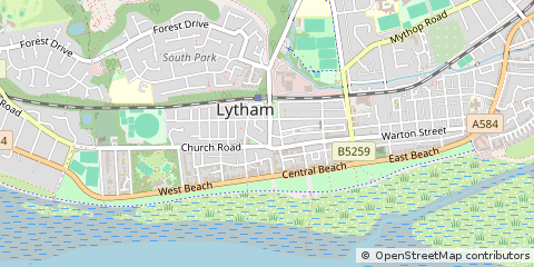 Map of Lytham ST. Annes, Lancashire