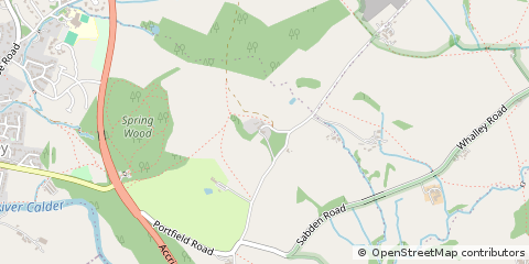 Map of Clitheroe, Lancashire