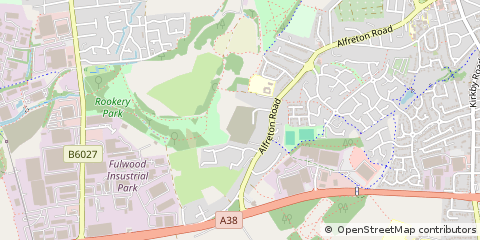 Map of Sutton in Ashfield, Nottinghamshire