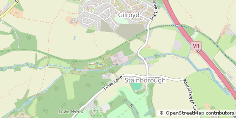 Map of Barnsley, South Yorkshire
