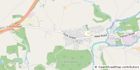 Map of Lifton, Devon