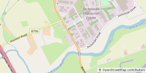 Map of Renfrew, Renfrewshire