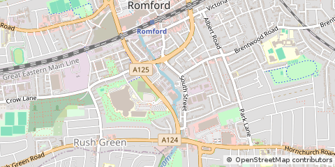 Map of Romford, Essex