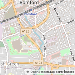 Map of Romford, Essex