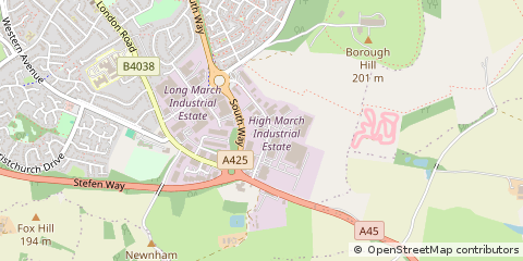 Map of Daventry, Northamptonshire