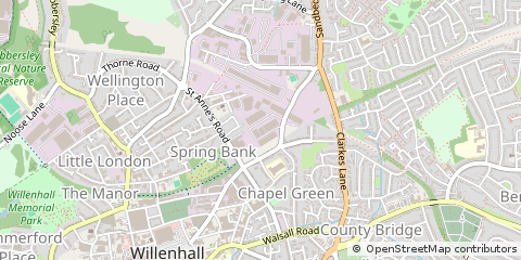 Map of Willenhall, West Midlands