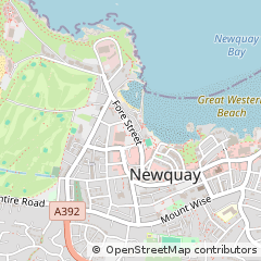 Map of Newquay, Cornwall