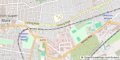 Map of Weston-Super-Mare, Somerset