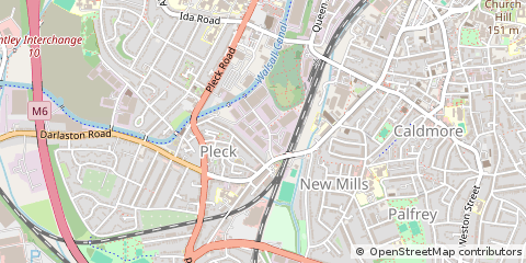 Map of Wednesbury Road, Walsall