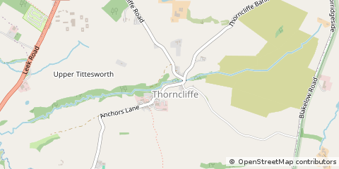 Map of Leek, Staffordshire