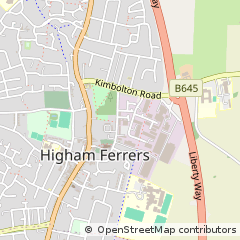 Map of Rushden, Northants