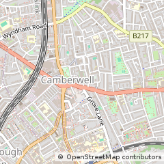 Map of Camberwell, London