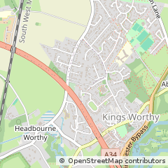 Map of Winchester, Hampshire