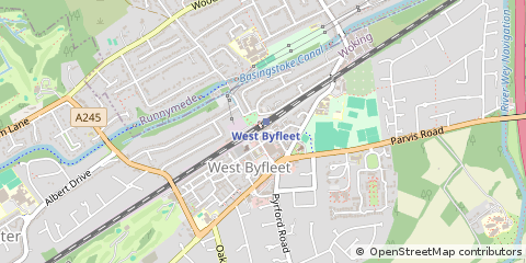 Map of West Byfleet, Surrey