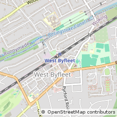 Map of West Byfleet, Surrey
