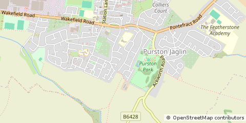 Map of Pontefract, West Yorkshire