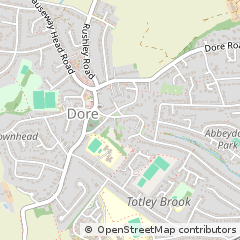 Map of Sheffield, South Yorkshire