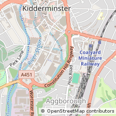 Map of Kidderminster, Worcestershire