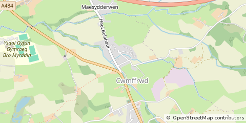 Map of Carmarthen